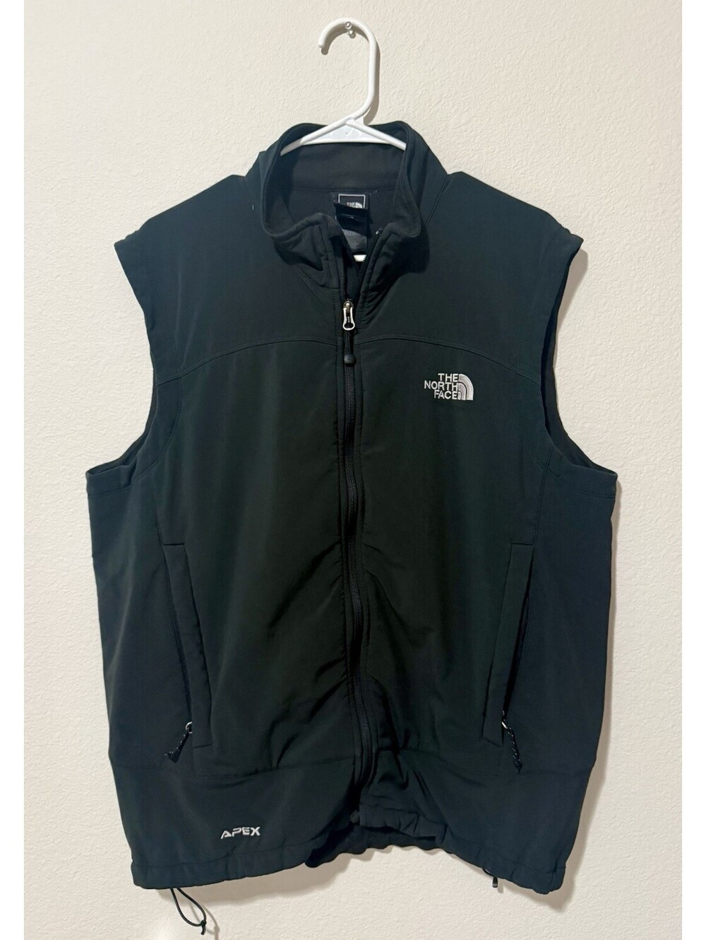 North Face Apex Soft Shell Vest | Fully Adjustable | Fleece Lined Black | Size L
